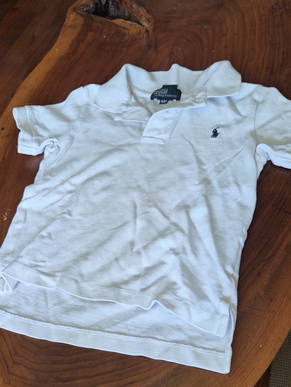 Ralph Lauren Kids White Polo with Navy Pony